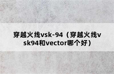 穿越火线vsk-94（穿越火线vsk94和vector哪个好）