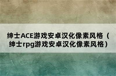 绅士ACE游戏安卓汉化像素风格（绅士rpg游戏安卓汉化像素风格）