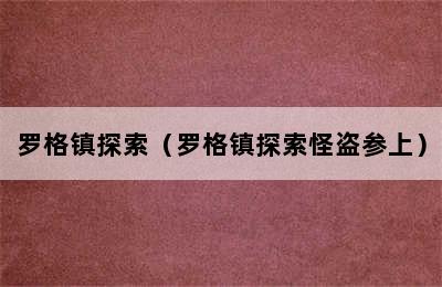 罗格镇探索（罗格镇探索怪盗参上）