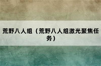 荒野八人组（荒野八人组激光聚焦任务）