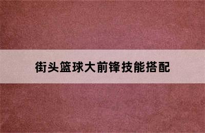 街头篮球大前锋技能搭配