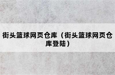 街头篮球网页仓库（街头篮球网页仓库登陆）