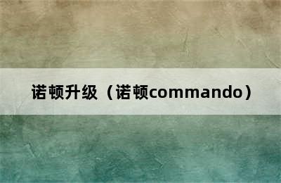 诺顿升级（诺顿commando）