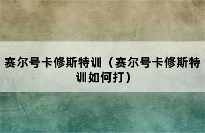 赛尔号卡修斯特训（赛尔号卡修斯特训如何打）