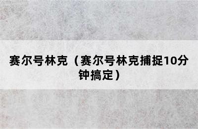 赛尔号林克（赛尔号林克捕捉10分钟搞定）