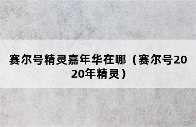 赛尔号精灵嘉年华在哪（赛尔号2020年精灵）