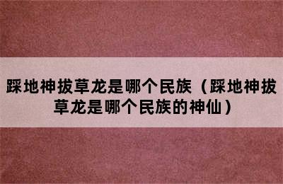 踩地神拔草龙是哪个民族（踩地神拔草龙是哪个民族的神仙）