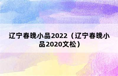 辽宁春晚小品2022（辽宁春晚小品2020文松）