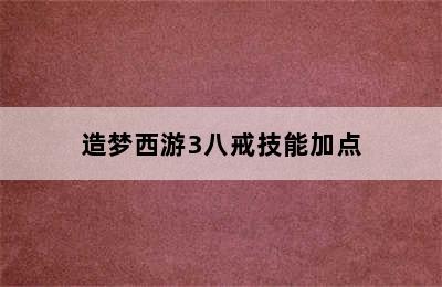 造梦西游3八戒技能加点