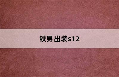 铁男出装s12