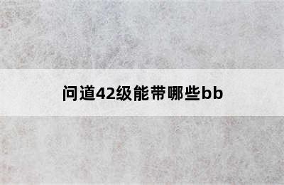 问道42级能带哪些bb