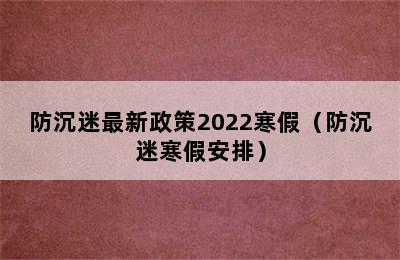 防沉迷最新政策2022寒假（防沉迷寒假安排）