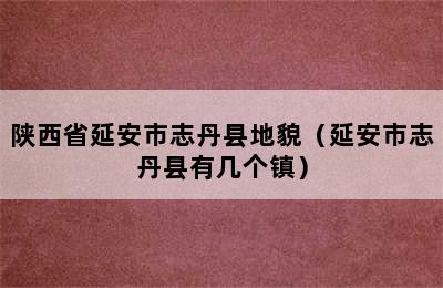 陕西省延安市志丹县地貌（延安市志丹县有几个镇）