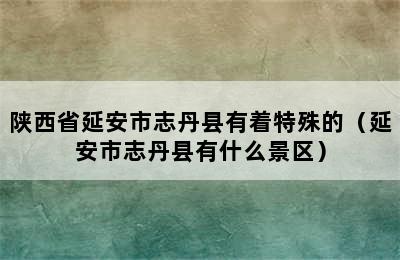 陕西省延安市志丹县有着特殊的（延安市志丹县有什么景区）