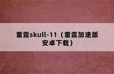 雷霆skull-11（雷霆加速版安卓下载）