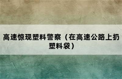 高速惊现塑料警察（在高速公路上扔塑料袋）