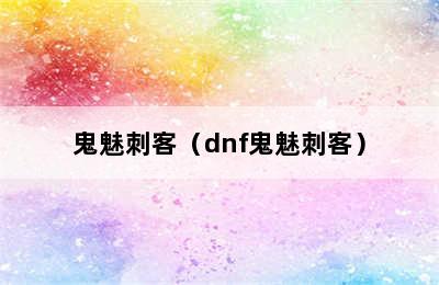 鬼魅刺客（dnf鬼魅刺客）