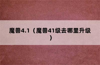 魔兽4.1（魔兽41级去哪里升级）