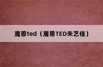 魔兽ted（魔兽TED朱艺佳）