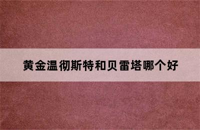 黄金温彻斯特和贝雷塔哪个好