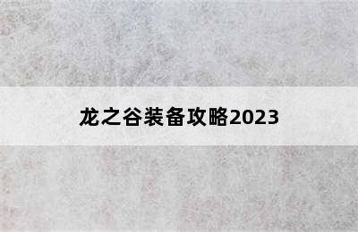 龙之谷装备攻略2023